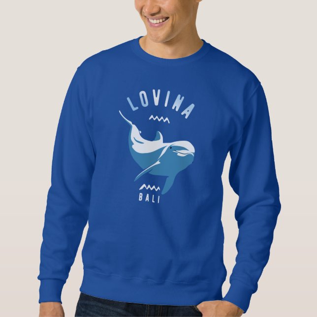 Sudadera Natación con delfines Lovina Bali (Anverso)