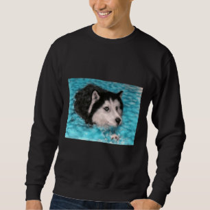Sudadera Natación Cute Husky Malamute Perro lana Art Scoop