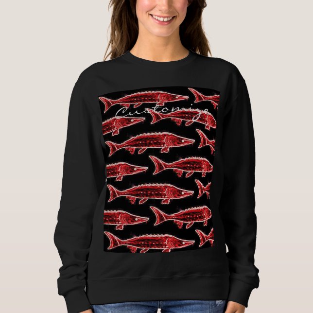 Sudadera natación de esturión rojo (Anverso)