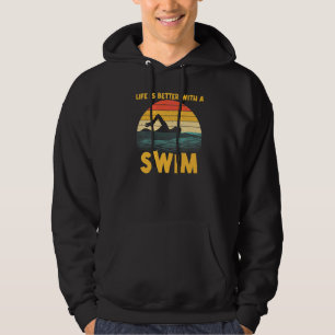 Sudadera Natación Vintage Para Hombres Mujeres Nadador Nata