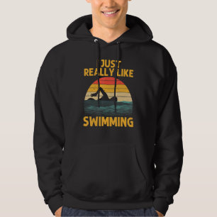 Sudadera Natación Vintage Para Hombres Mujeres Natación
