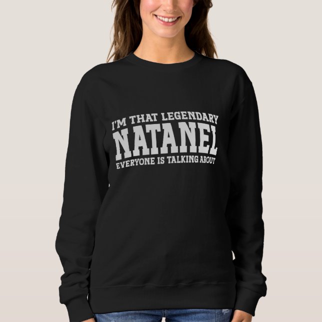 Sudadera Natanel Nombre personal Funny Natanel (Anverso)