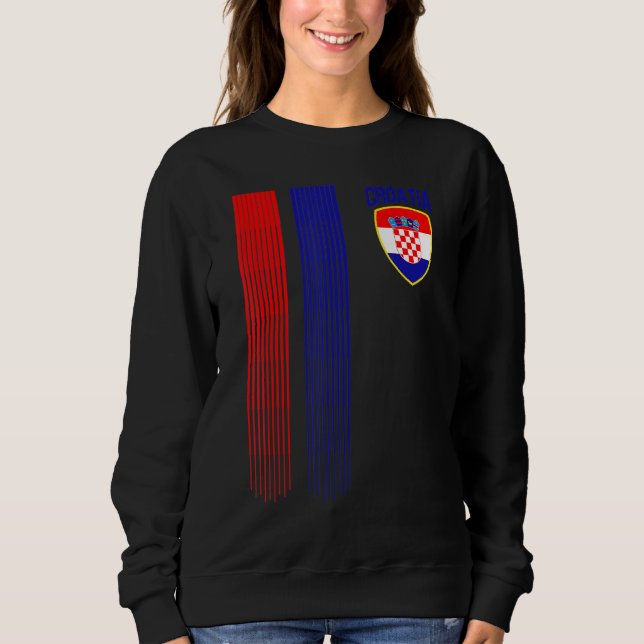Sudadera National Croatia Flag Croatian Football Fan Soccer (Anverso)
