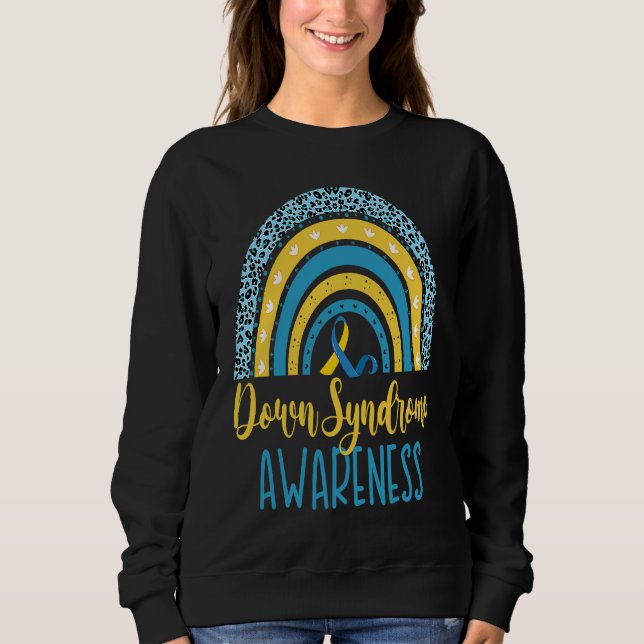Sudadera National Down Syndrome Awareness Month Retro Rainb (Anverso)