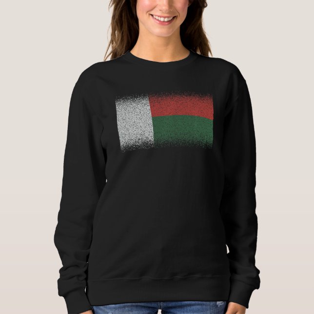 Sudadera National Flag of Madagascar souvenir  for men wome (Anverso)