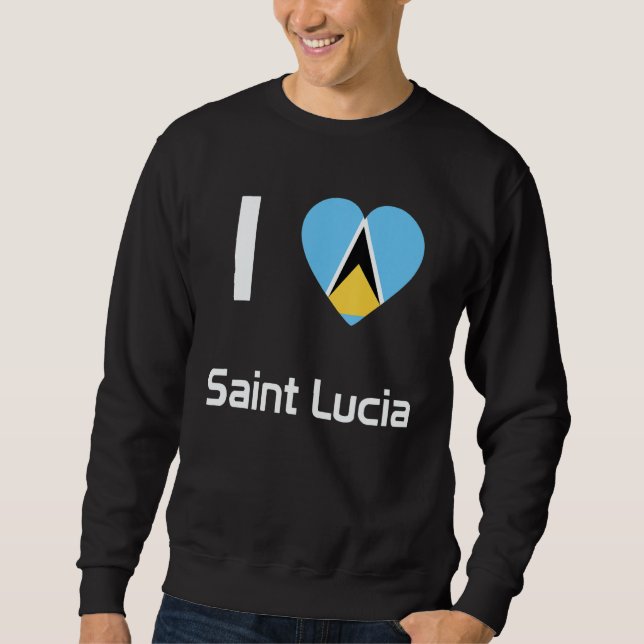 Sudadera National Flag of Saint Lucia souvenir   for men wo (Anverso)