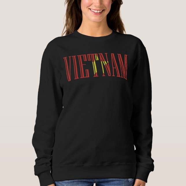 Sudadera National Flag of Vietnam souvenir  for men women 1 (Anverso)