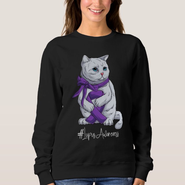 Sudadera National Lupus Awareness Month Purple Ribbon Cute  (Anverso)