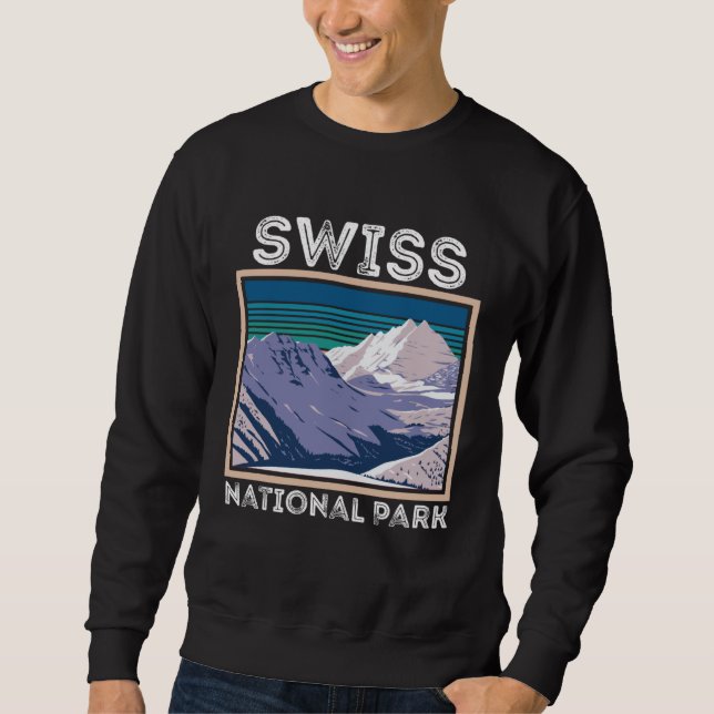 Sudadera National Park Souvenir Swiss Alps Switzerland Moun (Anverso)