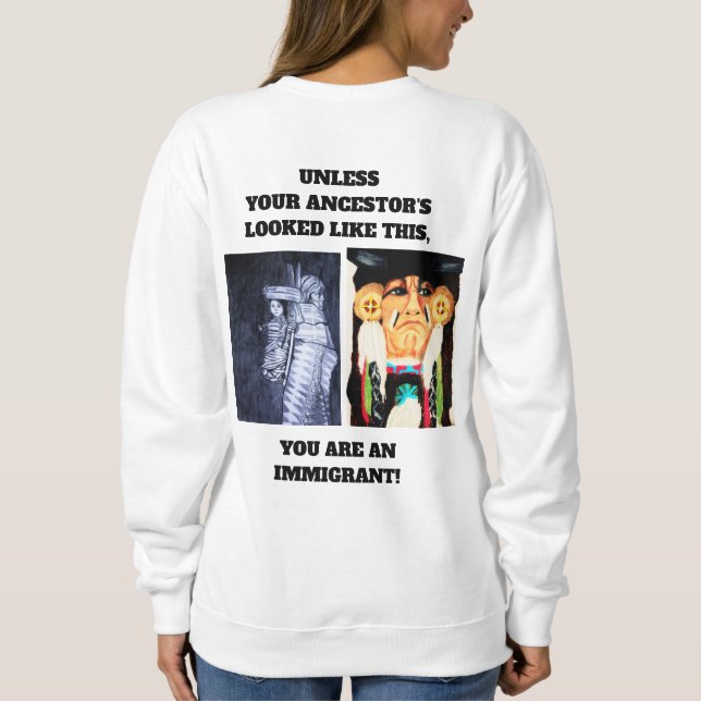 SUDADERA NATIVAS AMERICANAS E INMIGRANTES  (Reverso)