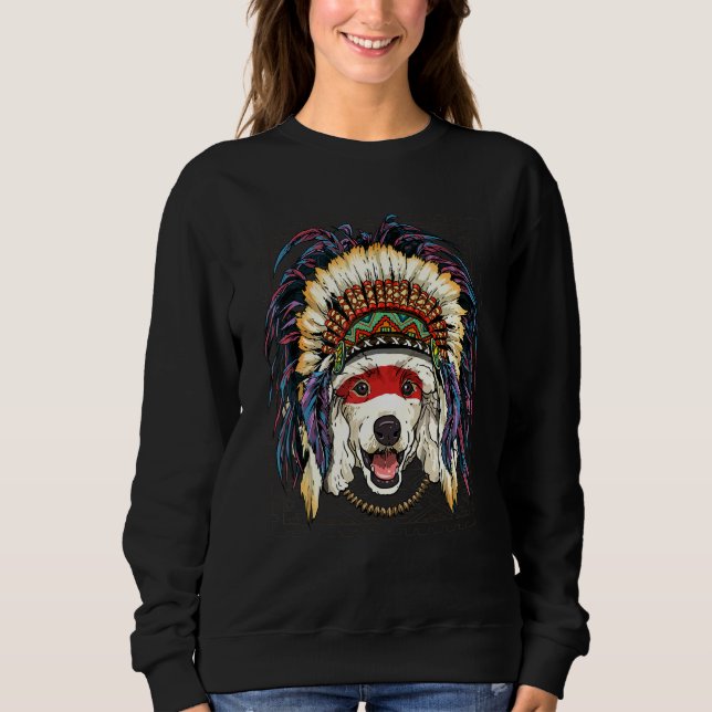 Sudadera Native American Indian Poodle Dog  Indigenous Peop (Anverso)