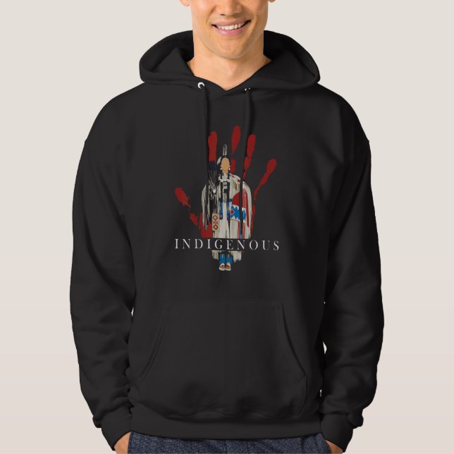 Sudadera Native American Indigenous Red Hand Indian Blood T (Anverso)