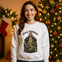 Natividad de Navidad Grabado en madera medieval re