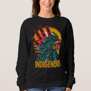 Sudadera Nativo-Americano Indígena Red Hand Indian Blood