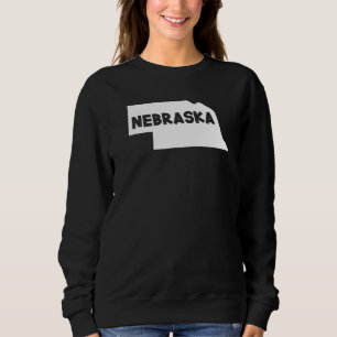 Sudadera Nativo Del Estado De Nebraska Por Mapa De Ee. Uu.