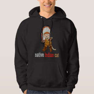 Sudadera Nativo nativo de gato indio americano para niños i