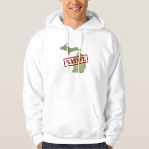 Sudadera Natural de Michigan con el mapa de Michigan