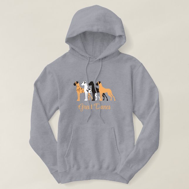 Sudadera Natural Great Dane Hoodie (Diseño del anverso)