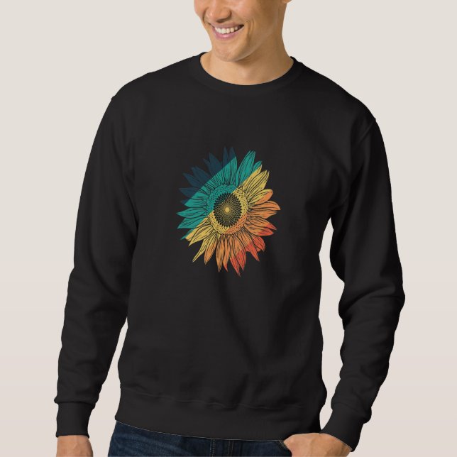 Sudadera Naturaleza de la Planta del Jardín del Girasol (Anverso)