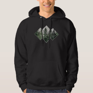 Sudadera Naturaleza de los árboles geométricos Gráfico exte