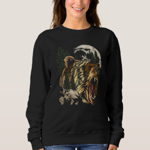 Sudadera Naturaleza de vida salvaje de oso pardo Tótem anim