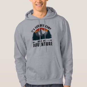 Sudadera Naturaleza del Camping Gris Vintage Retro Montaña