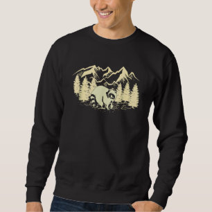 Sudadera Naturaleza exterior Raccoon Trash Panda Vida silve