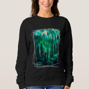 Sudadera Naturaleza geométrica Trance Polígono Resumen Míst