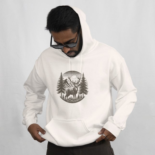 Sudadera Naturaleza Grays Deer Scene Ai Art (Subido por el creador)