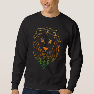 Sudadera Naturaleza Mi Espíritu Animal León Face Forest