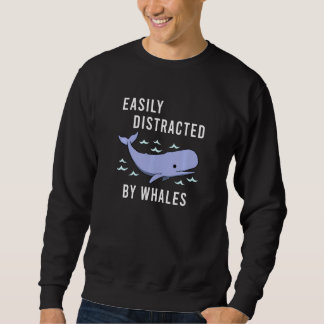 Sudadera Naturaleza oceánica distrada por ballenas sudoroso
