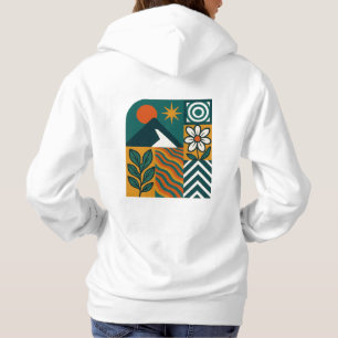 Sudadera Naturaleza retro Resumen Floral geométrica moderni