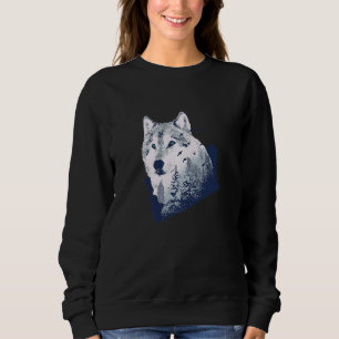 Sudadera Naturaleza silvestre del lobo forestal 1 Animal si