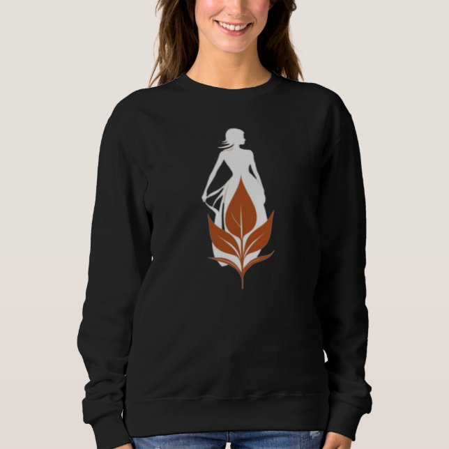 Sudadera Nature and Woman Silhouette Elegant Feminine Art  (Anverso)