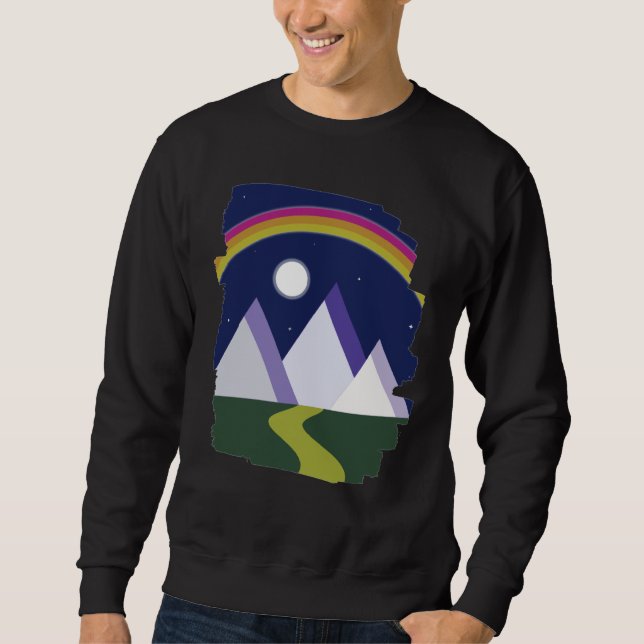 Sudadera Nature Nightscape Moonbow (Anverso)