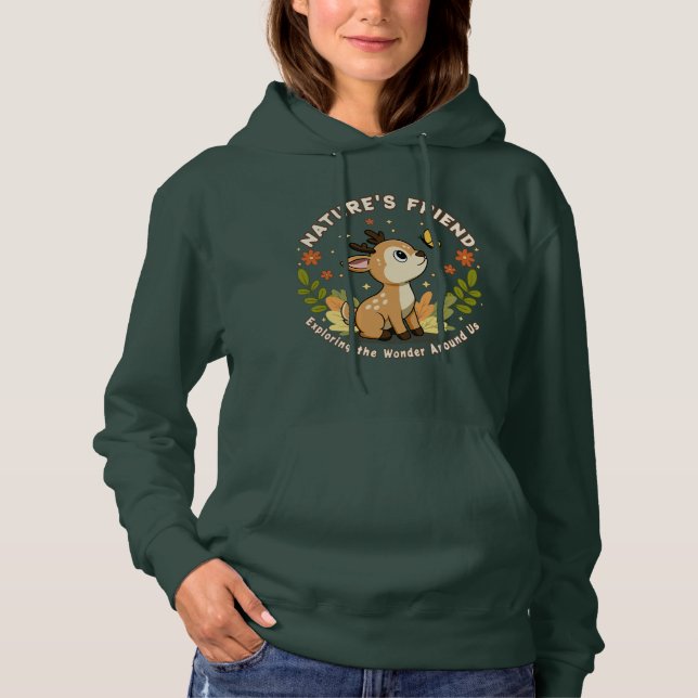 Sudadera Nature's Friend Cute Fawn Woodland Animal (Anverso)