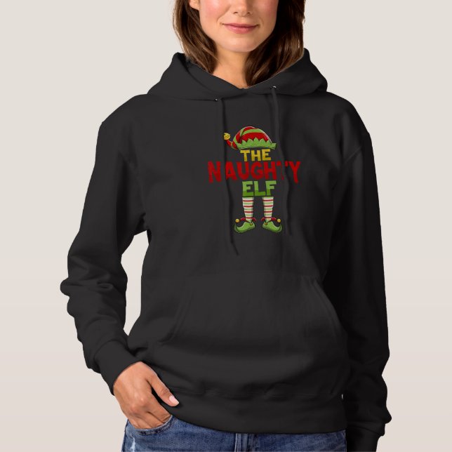 Sudadera Naughty ELF Family Matching Group Christmas Pajama (Anverso)
