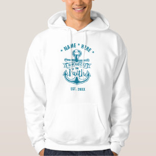 Sudadera Náutica moderna anclada en camiseta de fe