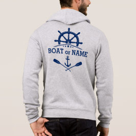 Sudadera Nautical Anchor Oars Ships Whem Helm Boat Name
