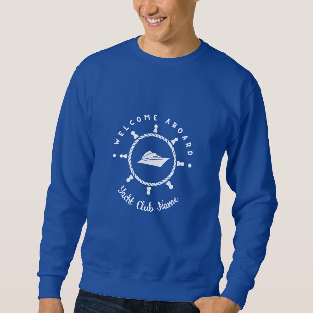 Sudadera Nautical Blue Anchor club náutico puerto deportivo (Anverso)