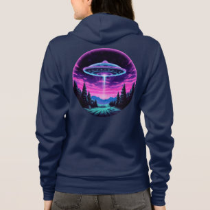 Sudadera Nave Espacial Alienígena Retro Futurista