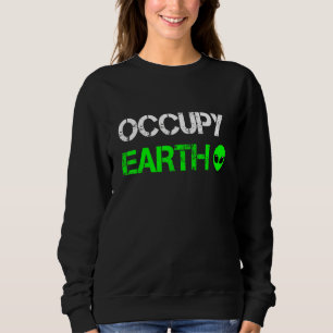 Sudadera Nave Espacial Para Adultos Ovni Verde Área 51 1