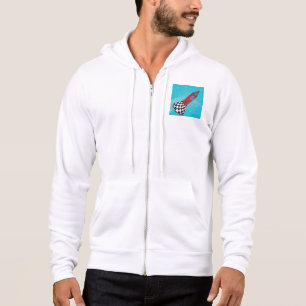 Sudadera Nave espacial retro roja en galaxia espacial