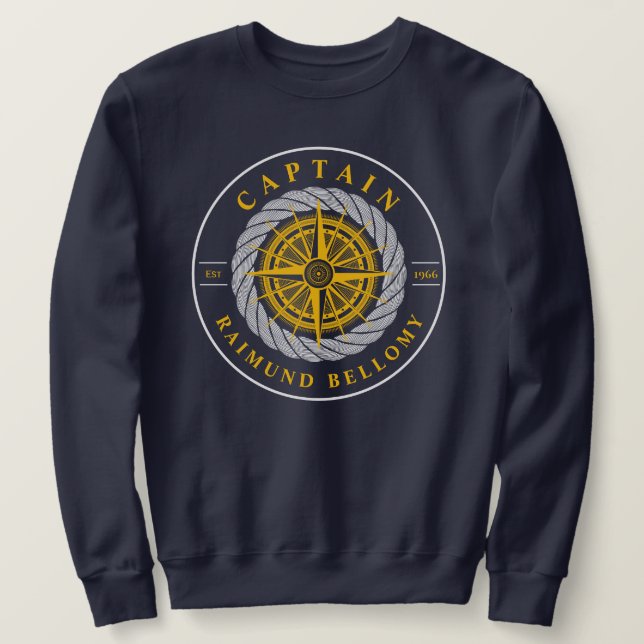 Sudadera Navegación náutica (Anverso del diseño)