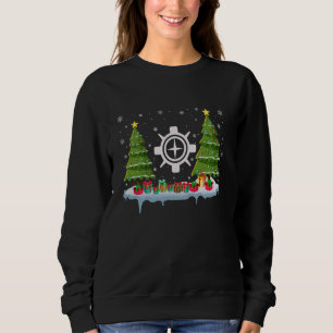 Sudadera Navegador de Navidad Hombres Iluminación de Árbol