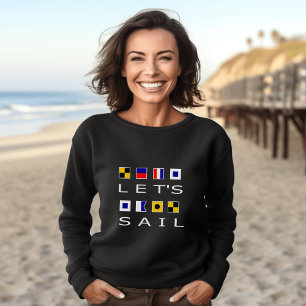 Sudadera Navegemos con banderas náuticas coloridas color os