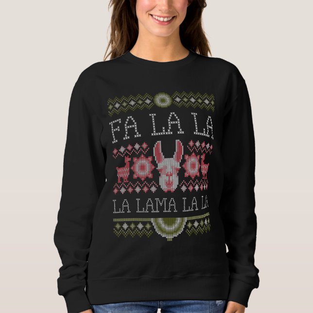 Sudadera Navidad 2022 Feo Falala Lama (Anverso)