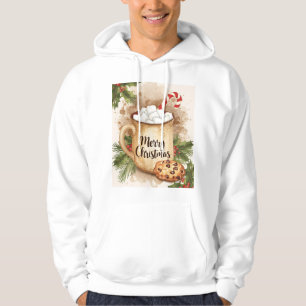 Sudadera Navidad acogedora galleta de acebo cálida festiva