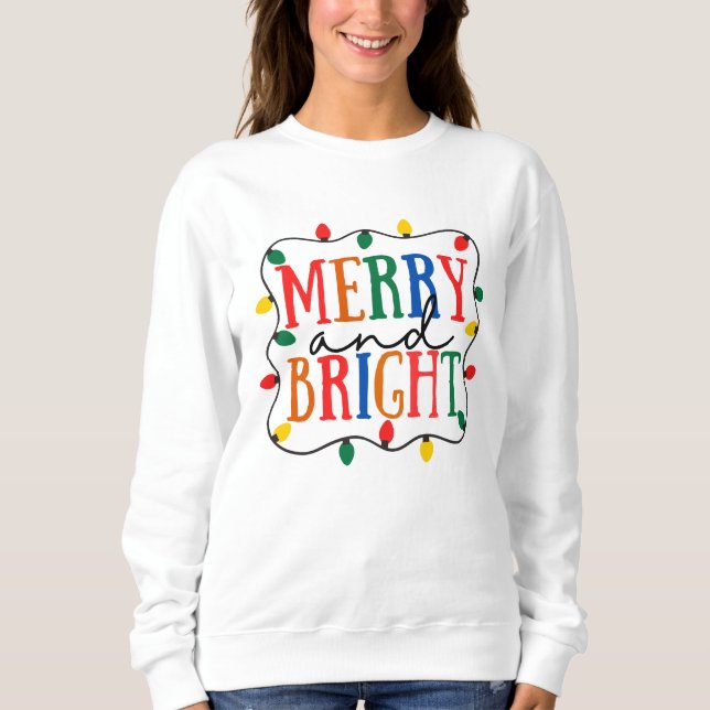 Sudadera Navidad Alegre y Brillante (Anverso)