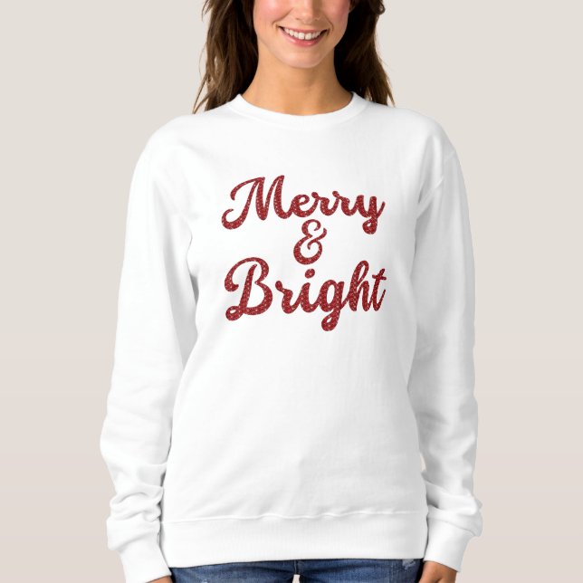 Sudadera Navidad Alegre y Brillante (Anverso)